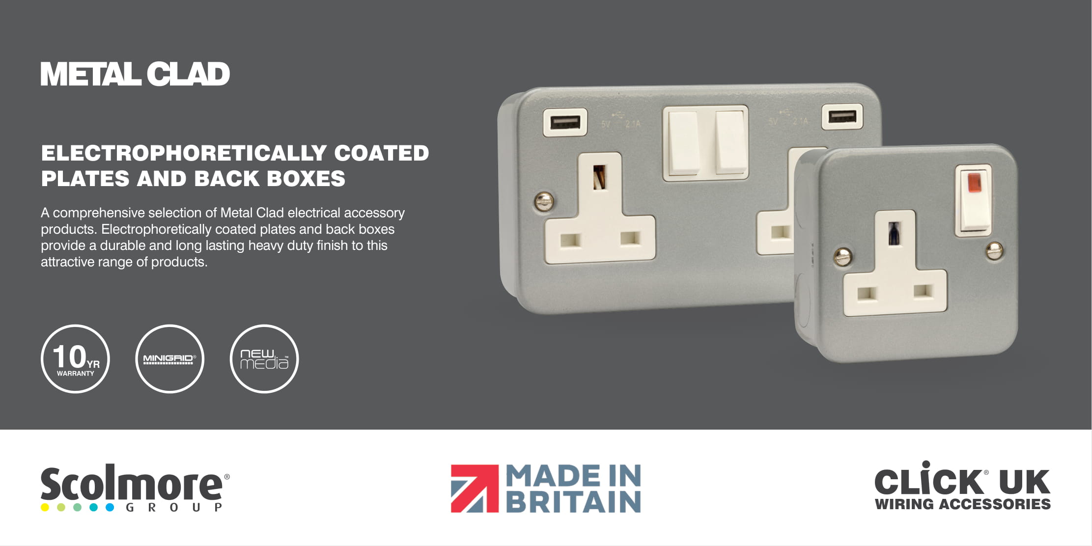 CLICK® UK- METAL CLAD Wiring Accessories